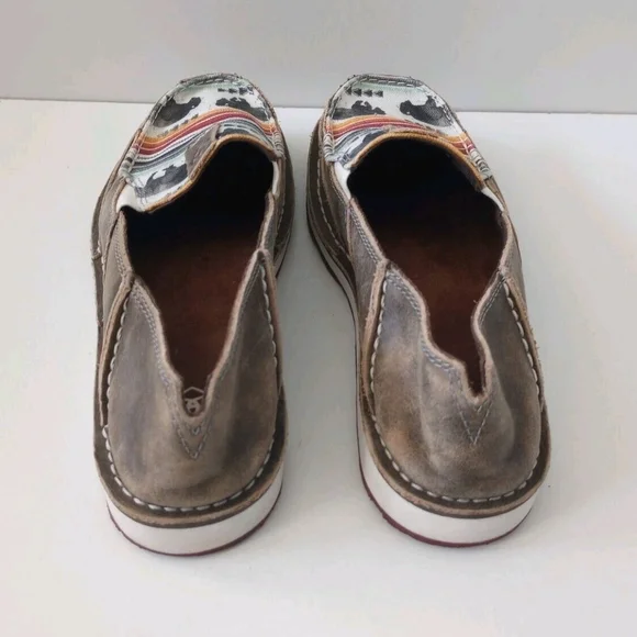 Ariat Women's Cruiser Slip On Buffalo Print Leather Loafer Shoe Comfort Casual - Picture 3 of 7